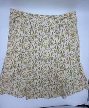 Vintage Y2K Gap Stretch Floral Skirt Women's Size 16 Lined peplum Cottagecore